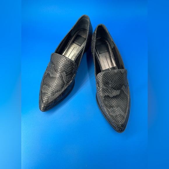 DOLCE VITA Arlene Charcoal Snake Print Oxford Shoes Women’s Size 8.5 - Picture 2 of 11
